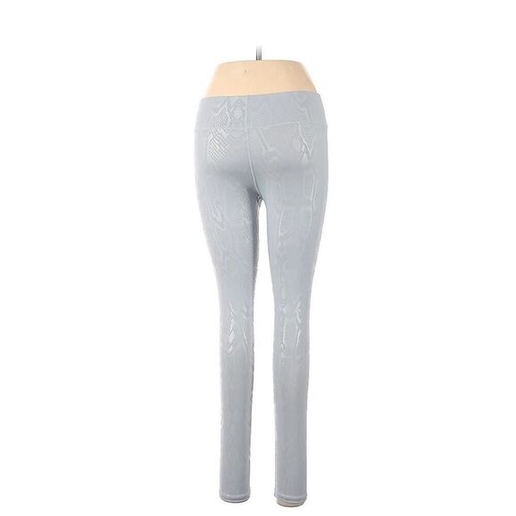 Terez Silvery gray foil shine leggings activewear pants size Medium - Picture 2 of 11